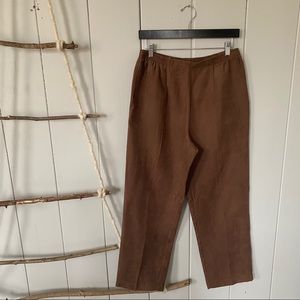 Vintage Brown High Waisted Corduroy Texture Pants